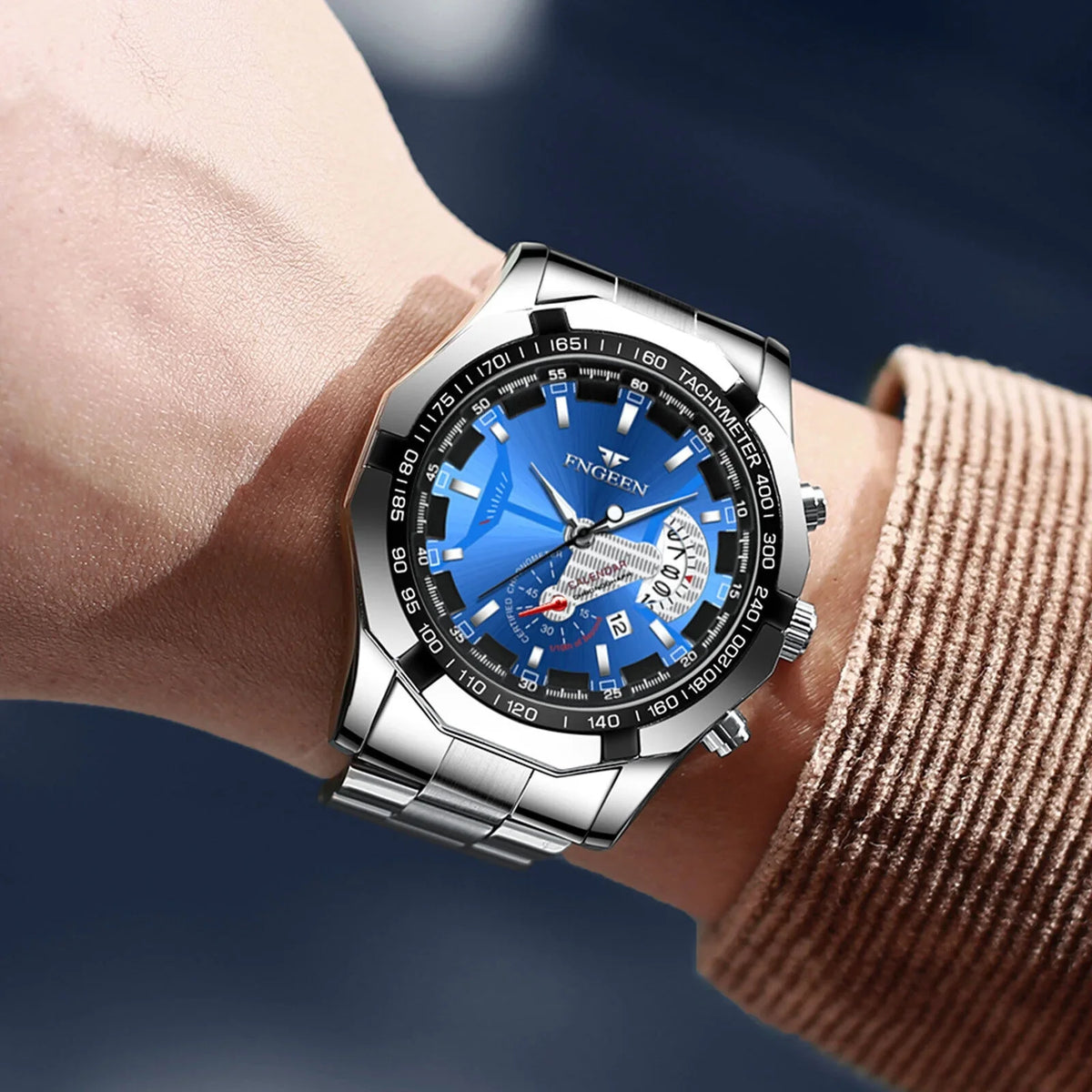 Waterproof Men's Watch Stainless Steel Analog Quartz Luxury Classic Wristwatch