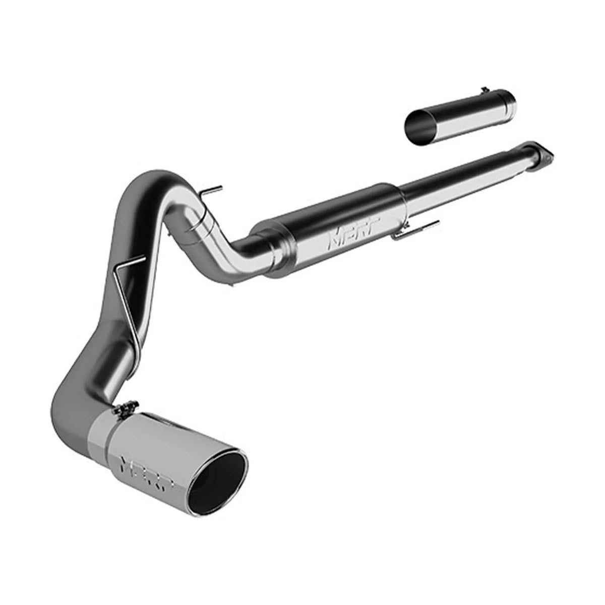 MBRP S5259AL Cat Back 4 Inch Inlet Steel Side Exit Exhaust Tailpipe Fits select: 2015-2016  F150, 2019  F150 SUPERCREW