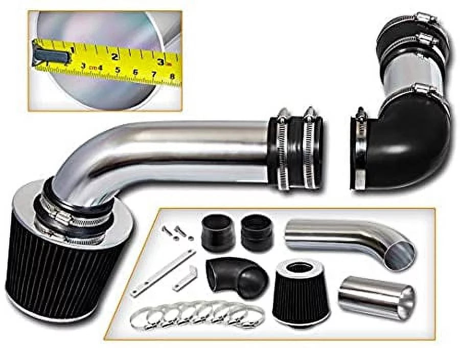 Rtunes Racing Cold Air Intake Kit + Filter Combo BLACK matching For 88-89 Pontiac Firebird 5.0L & 5.7L