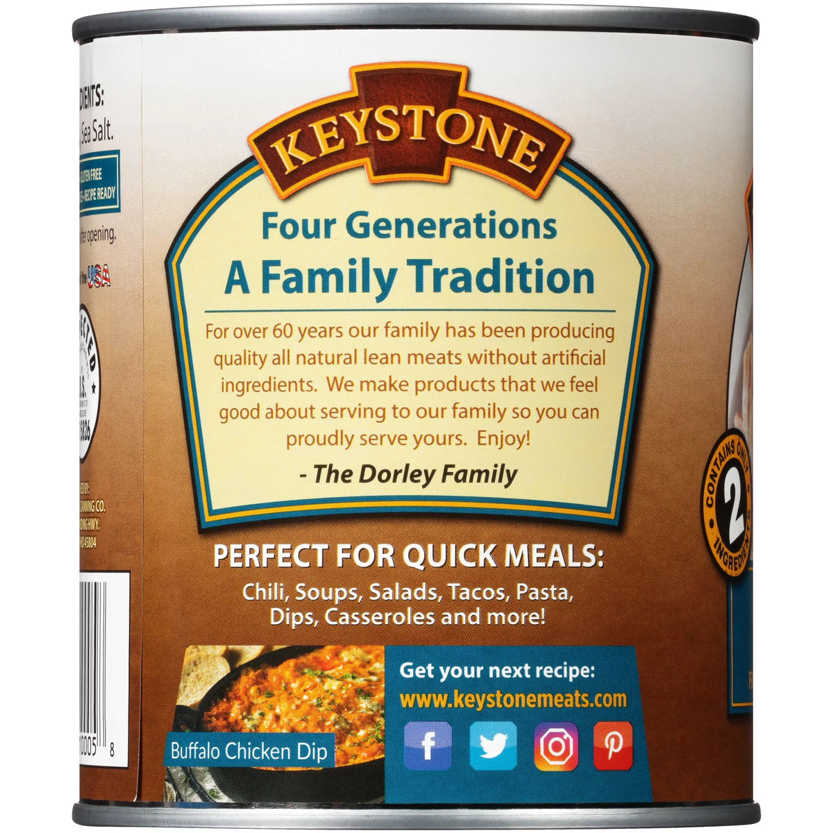 (12 Pack) Keystone All Natural Chicken 28 oz Can  Emergency Survival Food For Camping Hiking and Backpacking Ready to Eat- Pack of 12 Cans
