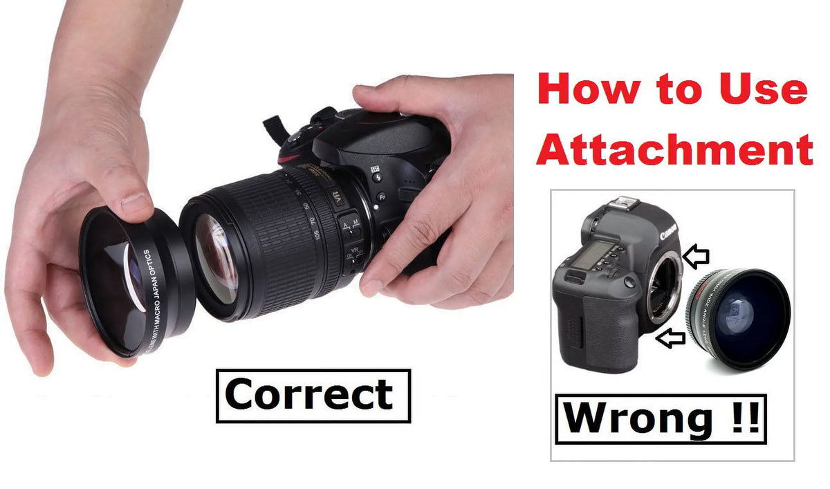 Super Panoramic Wide Angle Fisheye Lens for  D3500 (52/55mm suitable)