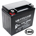 5-Pack UpStart Battery Replacement for 2001 Suzuki GSX-R1000 1000 CC Factory Activated, Maintenance Free, Motorcycle Battery - 12V, 10Ah, UB-YTX12-BS