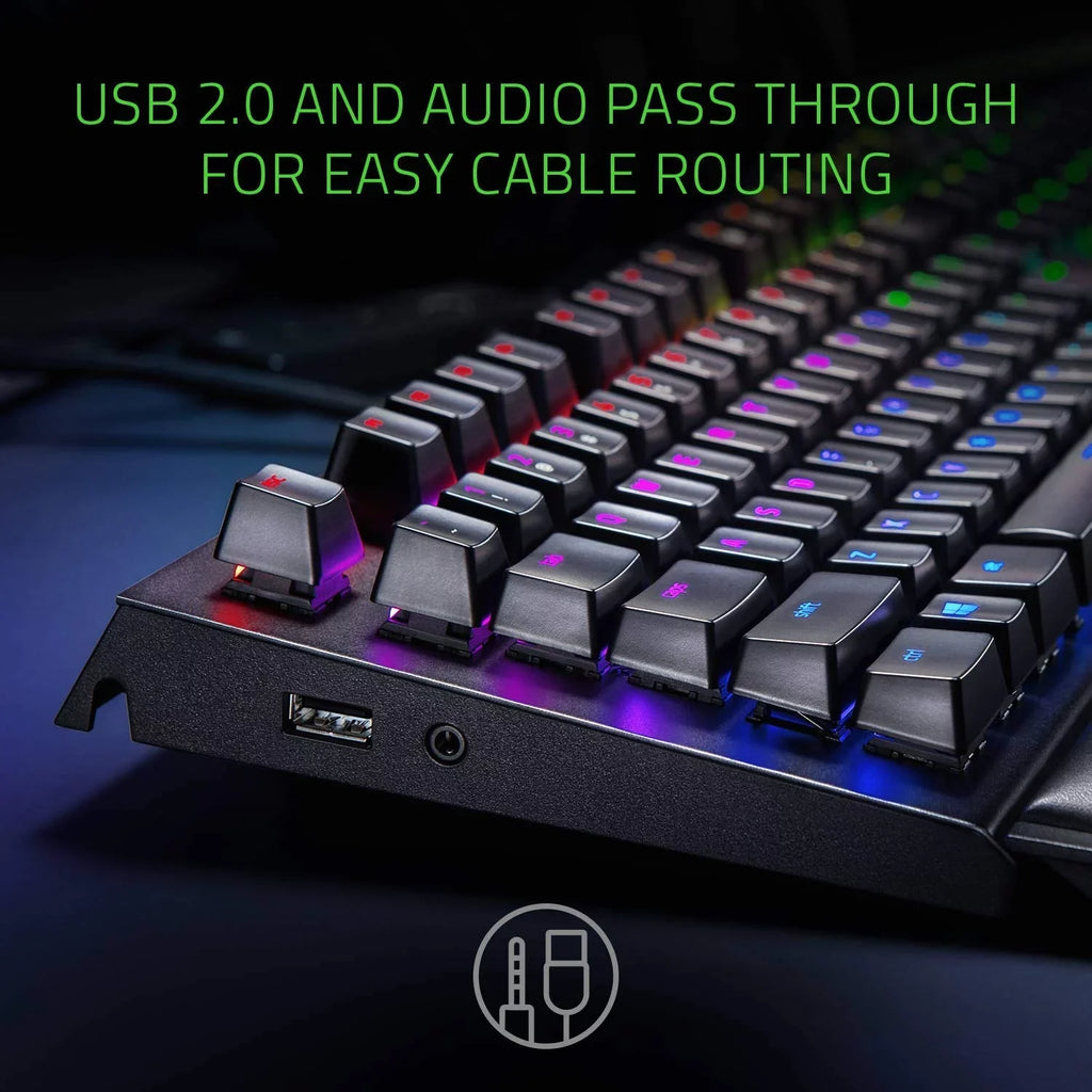 BlackWidow Elite: Esports Gaming Keyboard - Multi-Function Digital Dial with Dedicated Media Controls - Ergonomic Wrist Rest -  Orange Mechanical Switches (Tactile and Silent)
