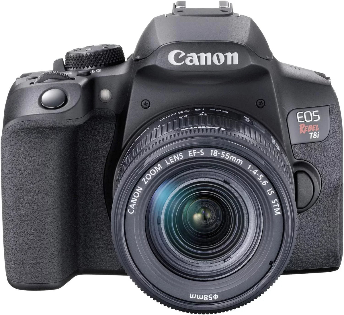 Camera Bundle for  EOS Rebel T8i DSLR Camera with EF-S 18-55mm f/4-5.6 IS STM Lens and Accessories Kit (64GB, Hand Grip Tripod, Flash, and More)