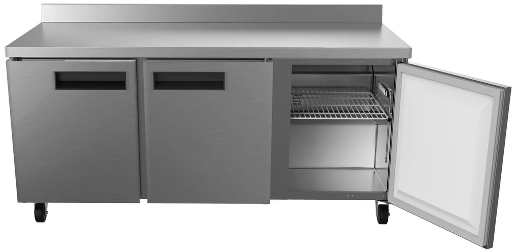 ft.. Backsplash – 16.9 Cu. Three-Door Worktop Refrigerator with 3.5 in. KoolMore 72 in