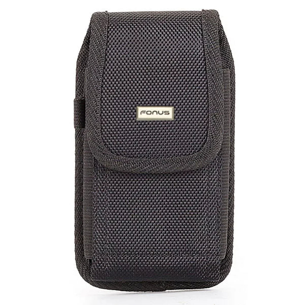 Rugged Canvas Case Vertical Belt Holster w Black 6ft Long Type-C USB Cable w Turbo Charging Sync Wire Fast Charger Y1Y for  Liquid Jade Primo - Alcatel 7, Idol 4S -  ROG Phone