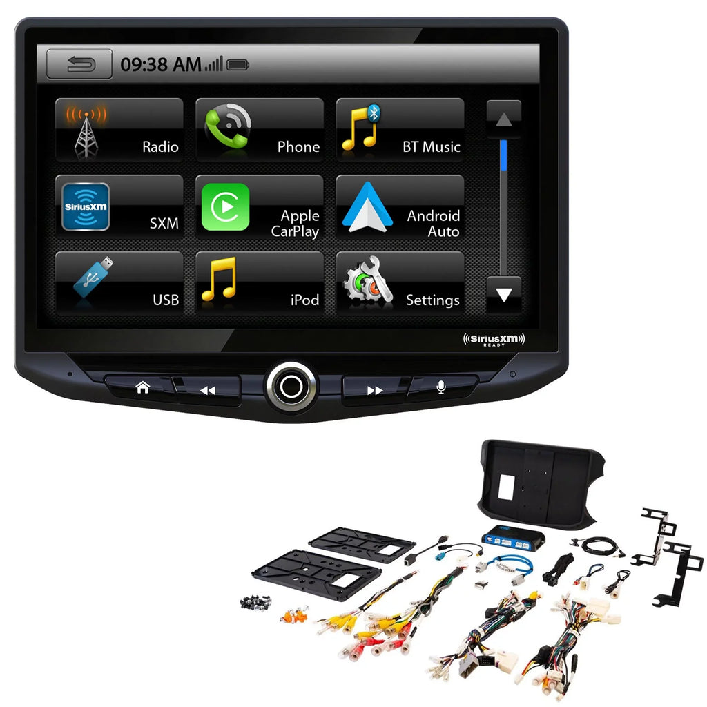Stinger Heigh10 10" In-dash Infotainment System with SR-TAC16H Flush-Mount Dash Kit suitable with 16-21  Tacoma