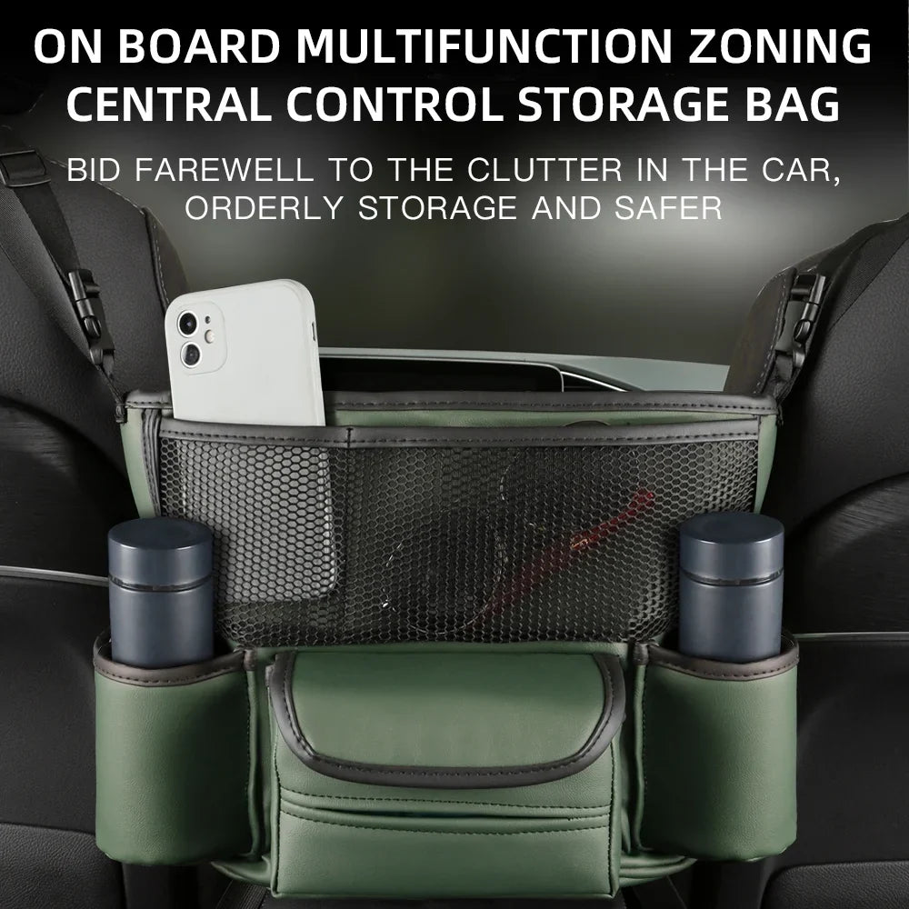 Dazzduo Storage bag,Seat Leather Barrier Car Center Console Seat Leather Car Center Console Seat Leather Car Center Console