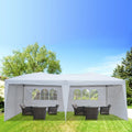 Waterproof Folding Tent with Windows - (20 x 10 x 8.5)ft / (600 x 300 x 250)cm (L x W x H) - White - 49.83 - Stay dry and enjoy any event with our durable tent!