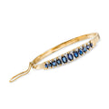Diamond Bangle Bracelet in 14kt Yellow Gold, Women's, Adult, Pre-Owned. t.w. Sapphire and .16 ct. t.w. 1970 Vintage 4.20 ct. Ross-Simons C