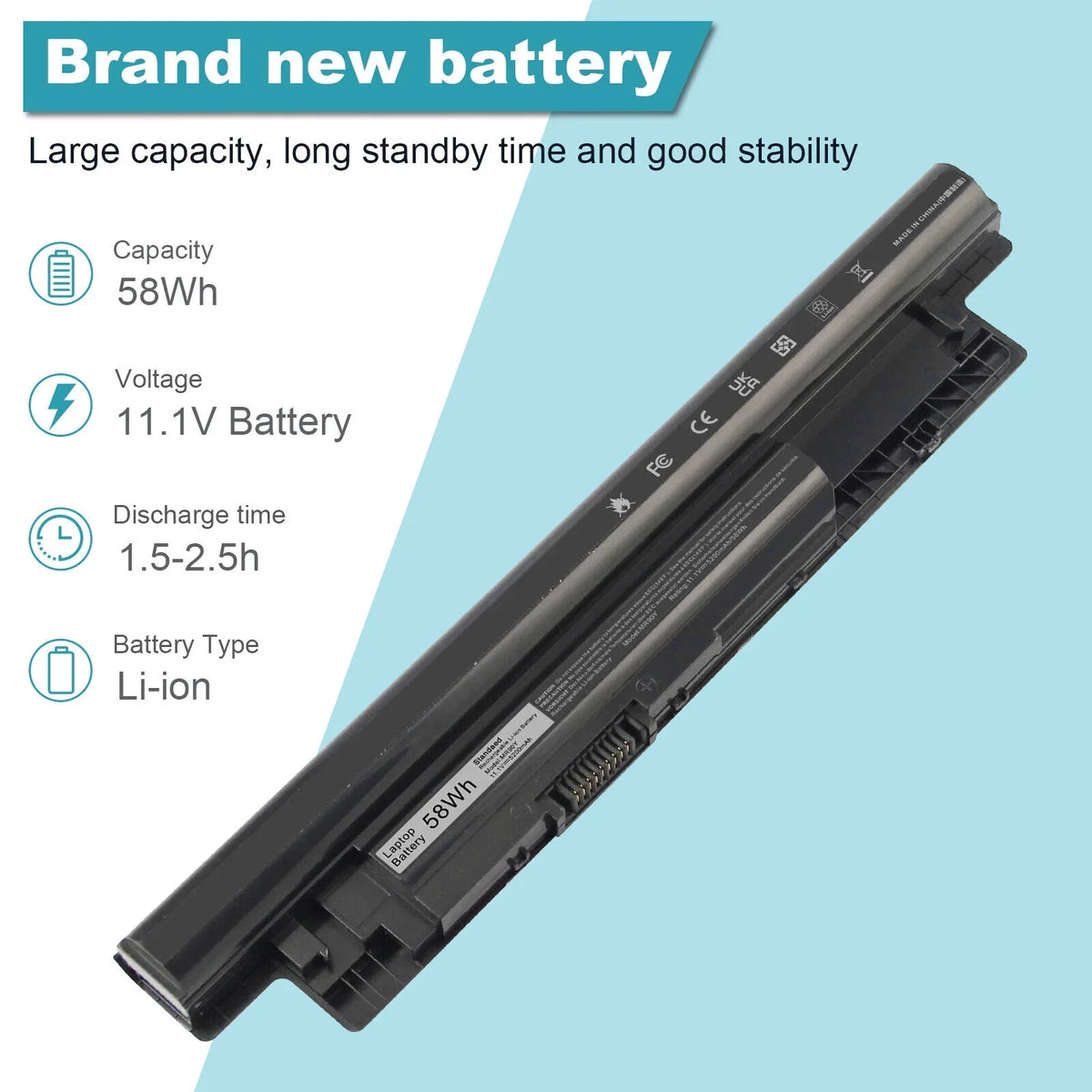 XCMRD Laptop Battery For  Inspiron 14-3421 15-3521 5521 17-3721 5721 NEW