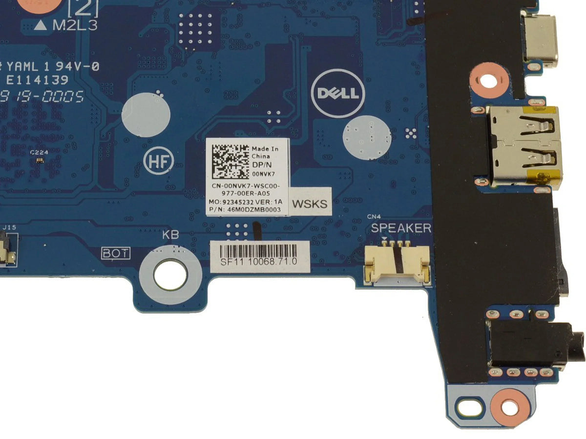 OEM Chromebook 11 5190 2-in-1 Motherboard  Celeron N3350 1.1GHz 0NVK7 - New