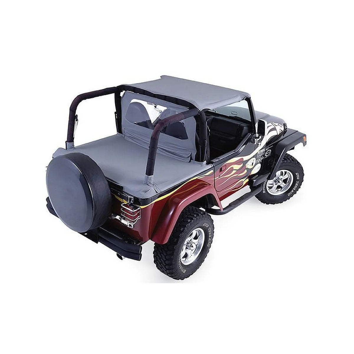 Rampage by RealTruck 741135 Tonneau protector For 2018-Current Jeep Wrangler JL 2 Door, Black Diamond