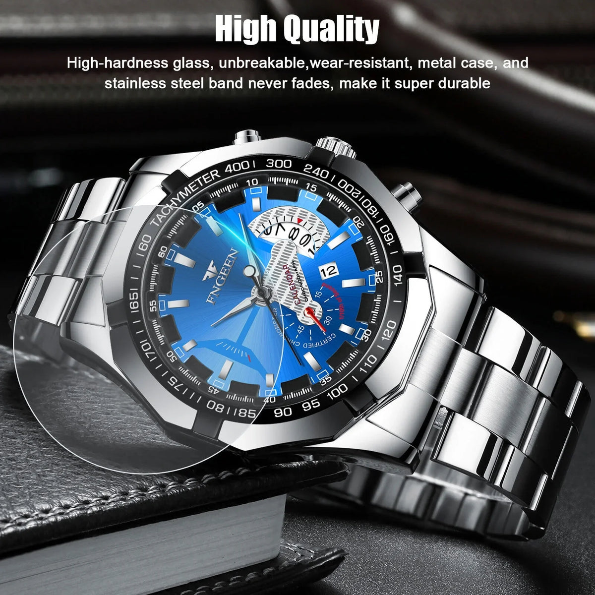 Waterproof Men's Watch Stainless Steel Analog Quartz Luxury Classic Wristwatch