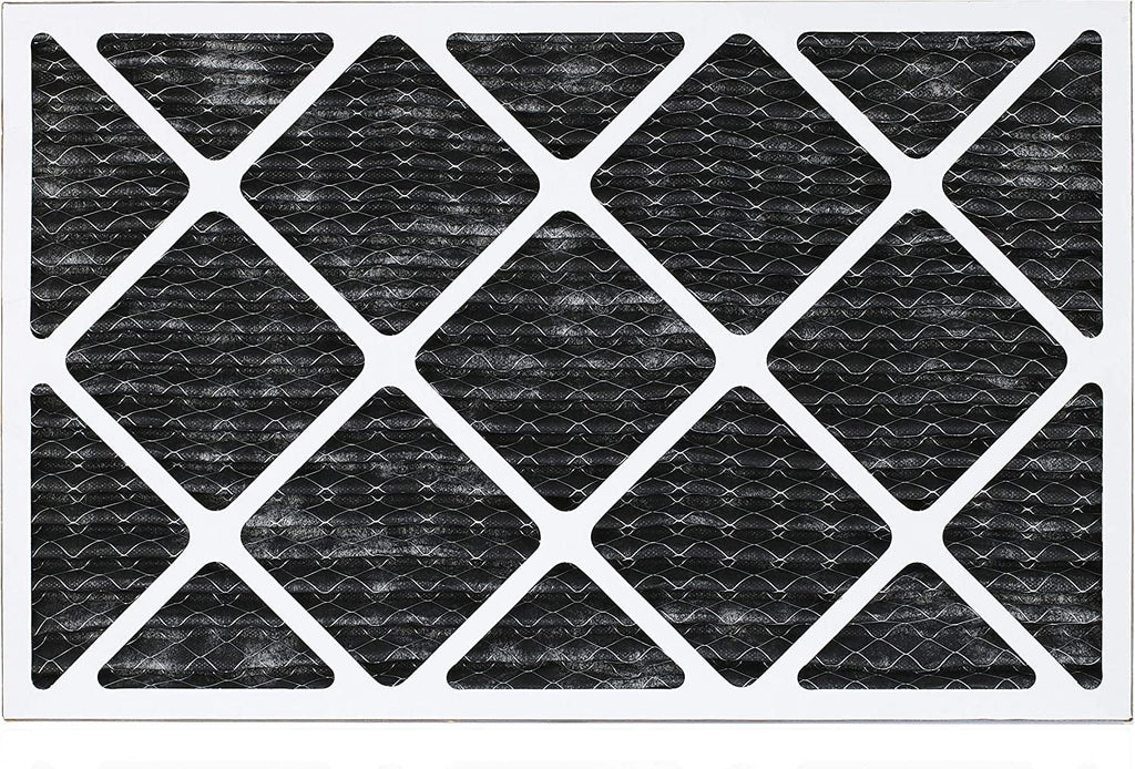 Filterbuy 14x20x1 MERV 8 Odor Eliminator Pleated HVAC AC Furnace Air Filters with Activated Carbon (5-Pack)