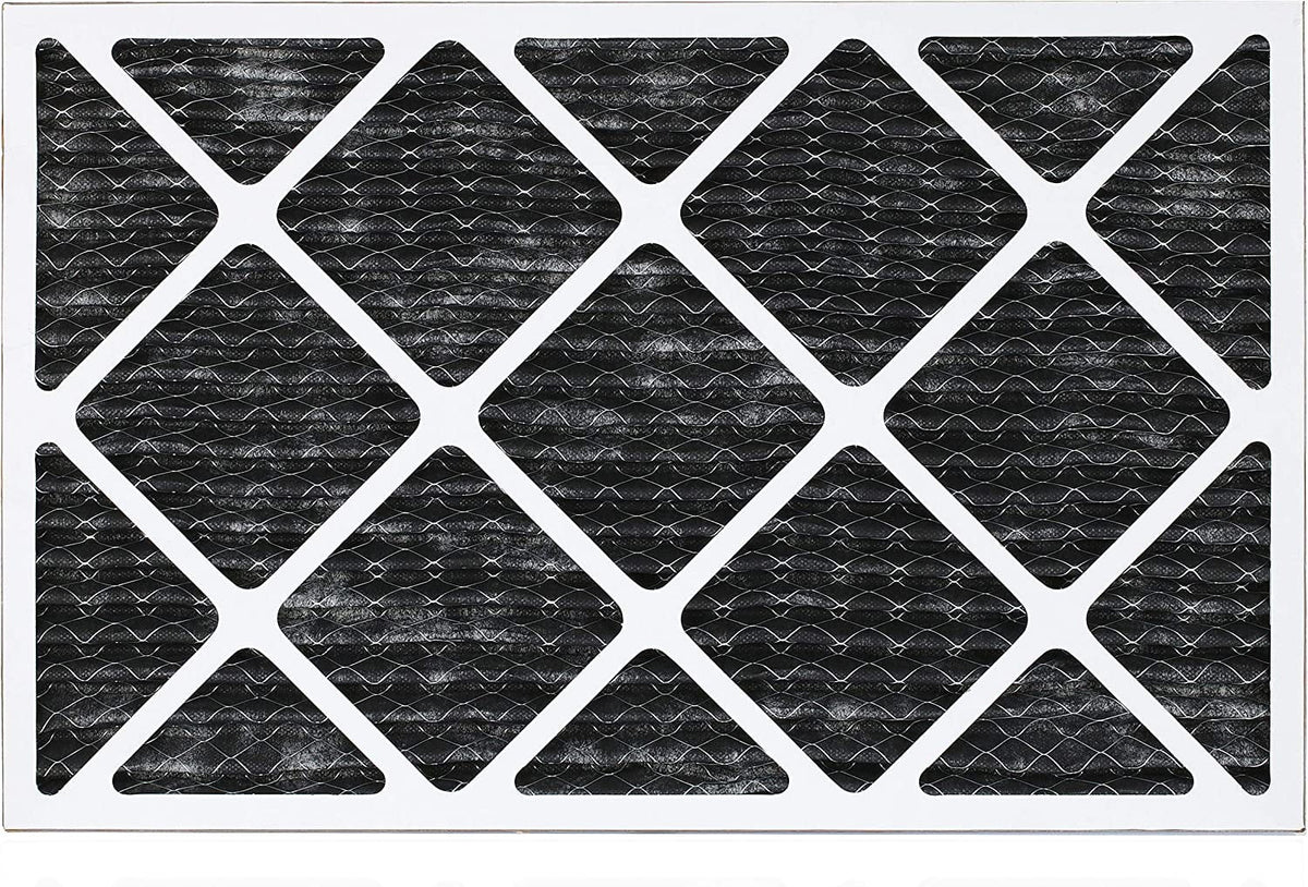 Filterbuy 14x20x1 MERV 8 Odor Eliminator Pleated HVAC AC Furnace Air Filters with Activated Carbon (5-Pack)