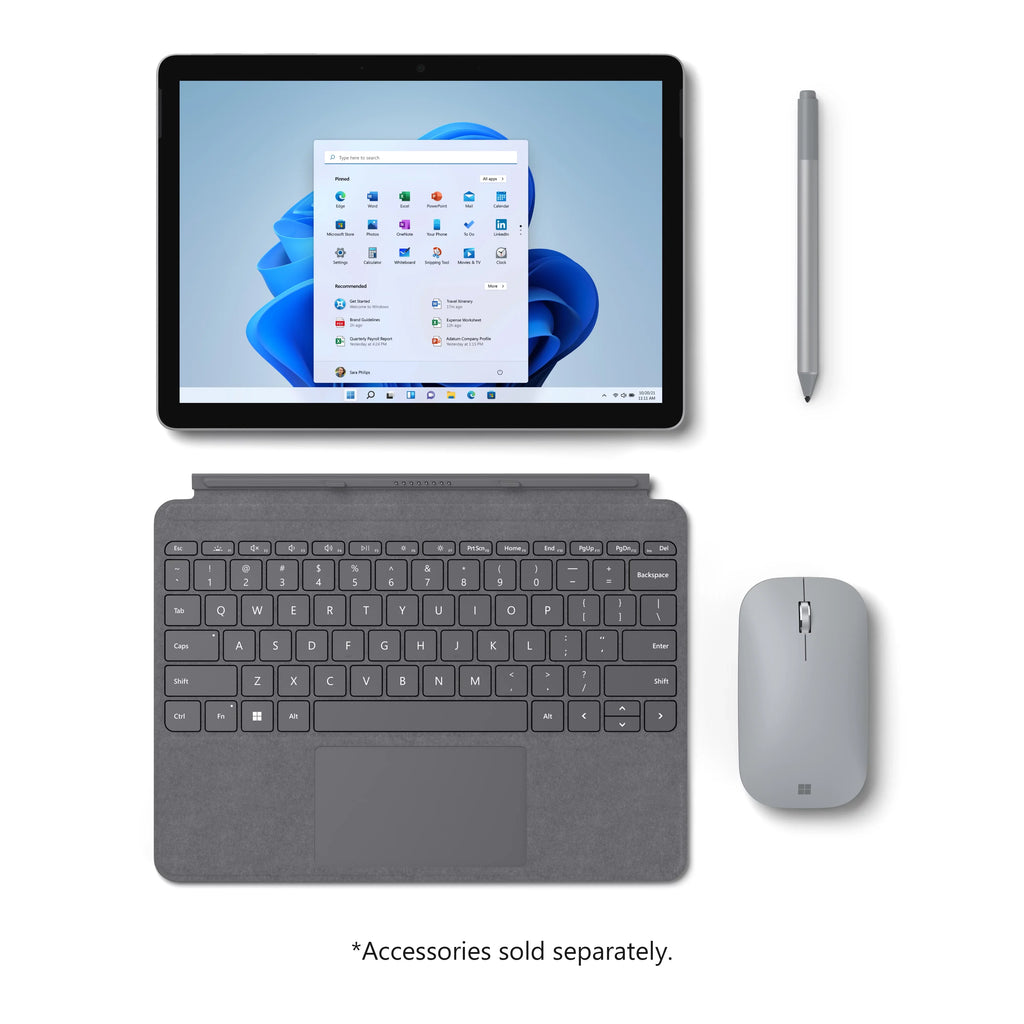 Surface Go 3 10.5" Pixel Sense Flow Display, 10 Point Multi- touch, ®Pentium® Gold 6500Y, 8GB RAM, 128GB SSD, Platinum, Windows 11, 8VA-00001