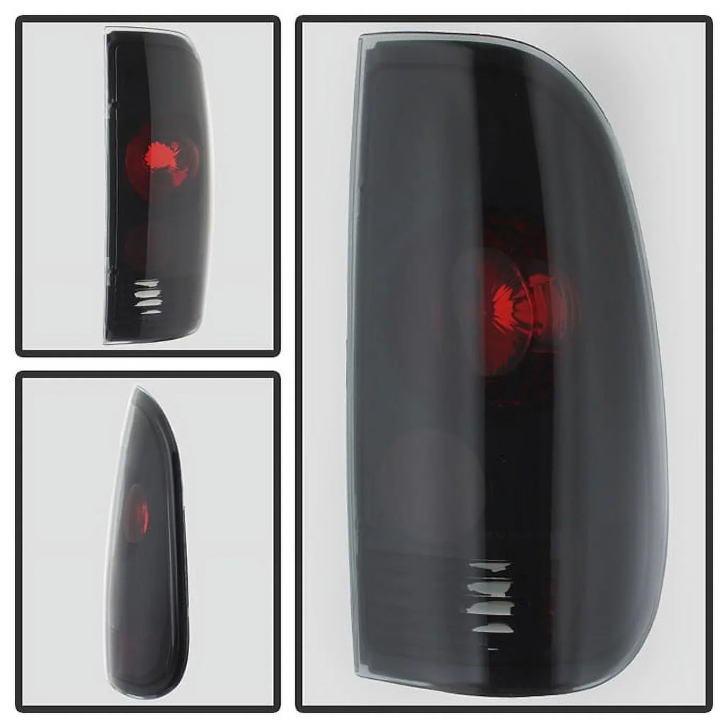 AKKON - For Black Smoked  1999-2004 F250 F350 F450 F550 Superduty Dual Halo Projector LED Headlights + Tail Light Lamp