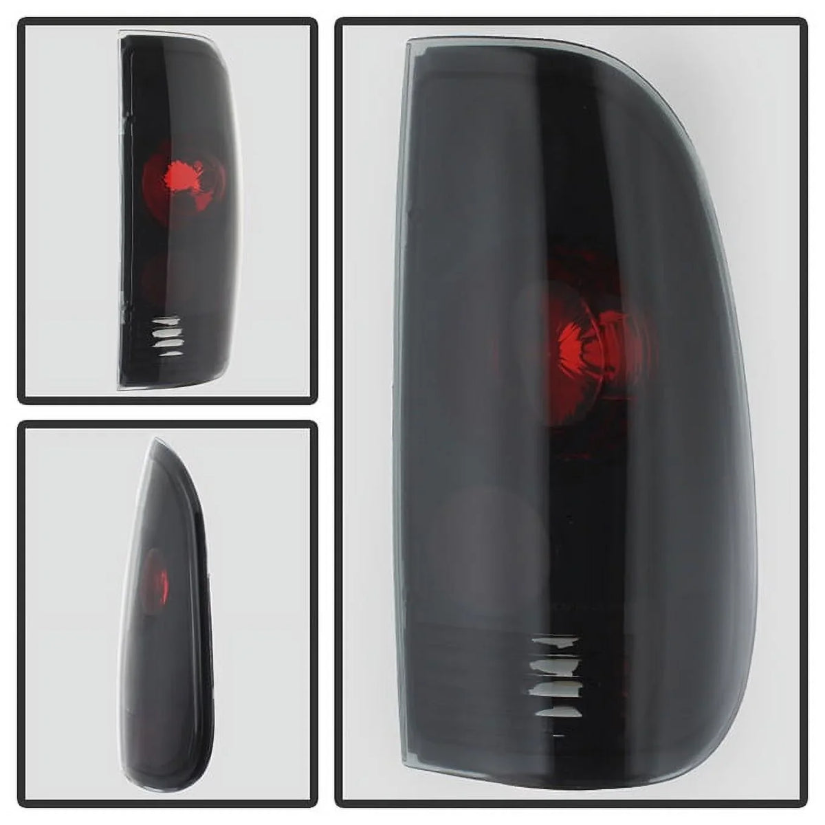 AKKON - For Black Smoked  1999-2004 F250 F350 F450 F550 Superduty Dual Halo Projector LED Headlights + Tail Light Lamp