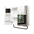 HLR Wall Mounted Jewelry Cabinet with Mirror, 2-Tiers Mirror Cabinet for Bathroom, Square