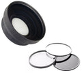 VIXIA HF R800 0.44X High Definition Super Wide Angle Lens w/ Macro + 3 Piece Lens Filter Set