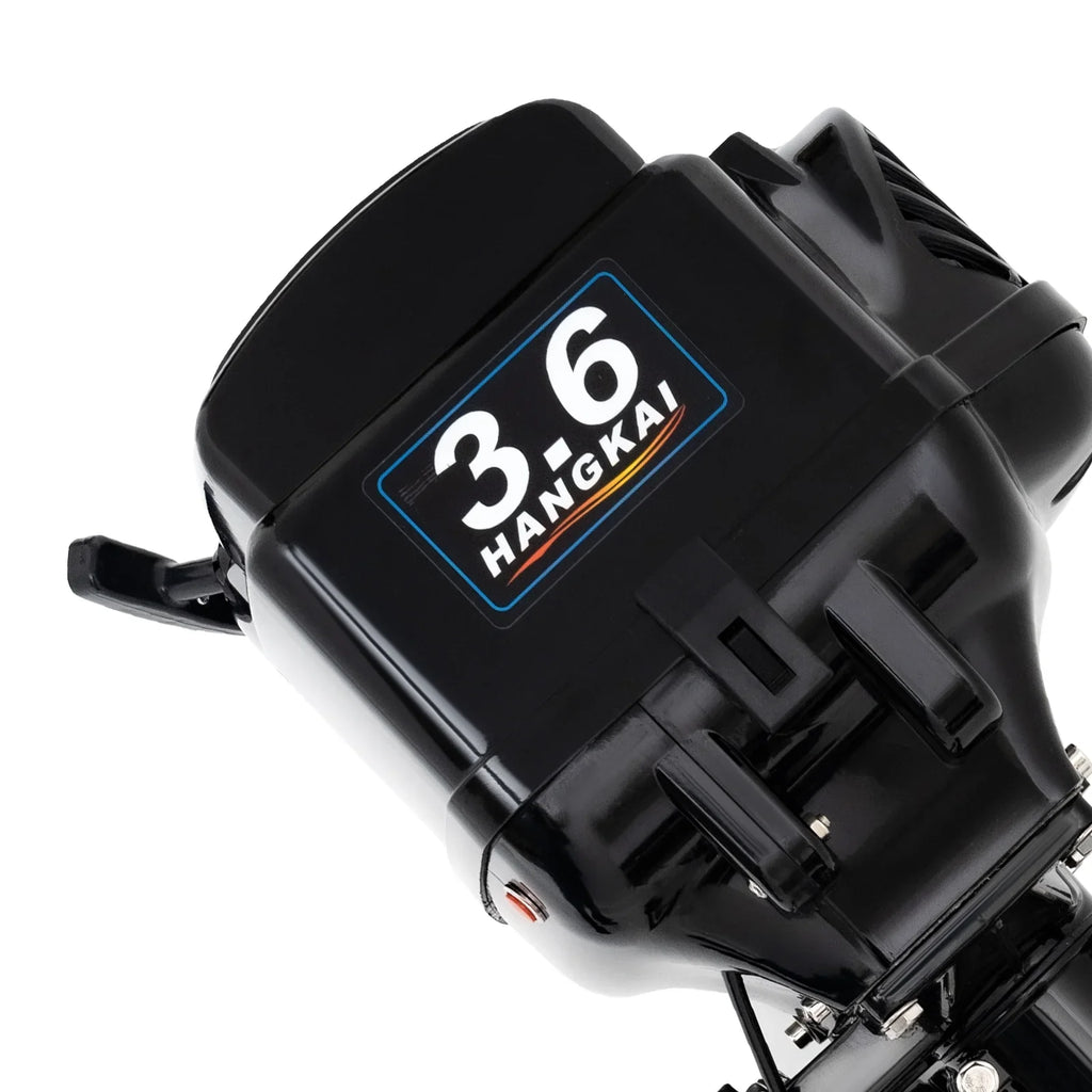 2 Stroke 3.6  Gasoline Outboard Motor, 55cc Fishing craft Engine with moisture Cooling System Clutch Control Black