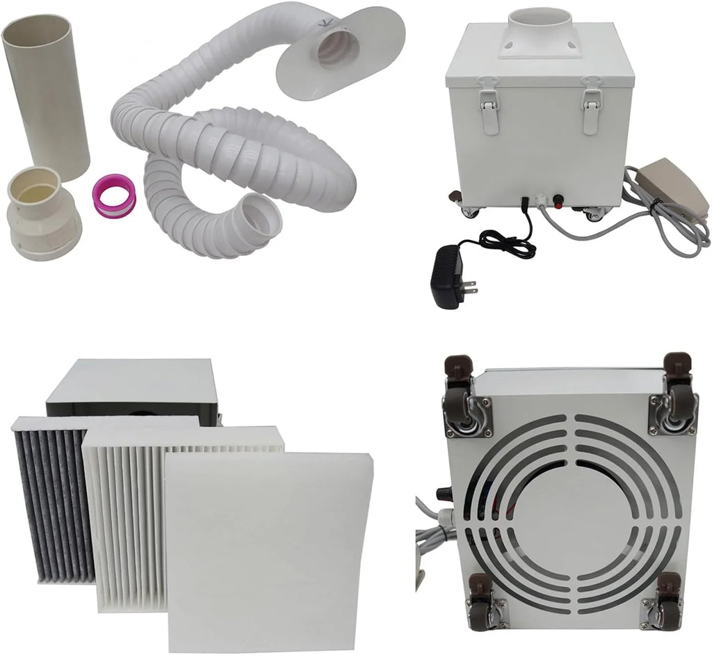 Dry Smoke Purifier Portable Welding Fume Extractor Welding Smoke Purifier with Foot Switch 12V