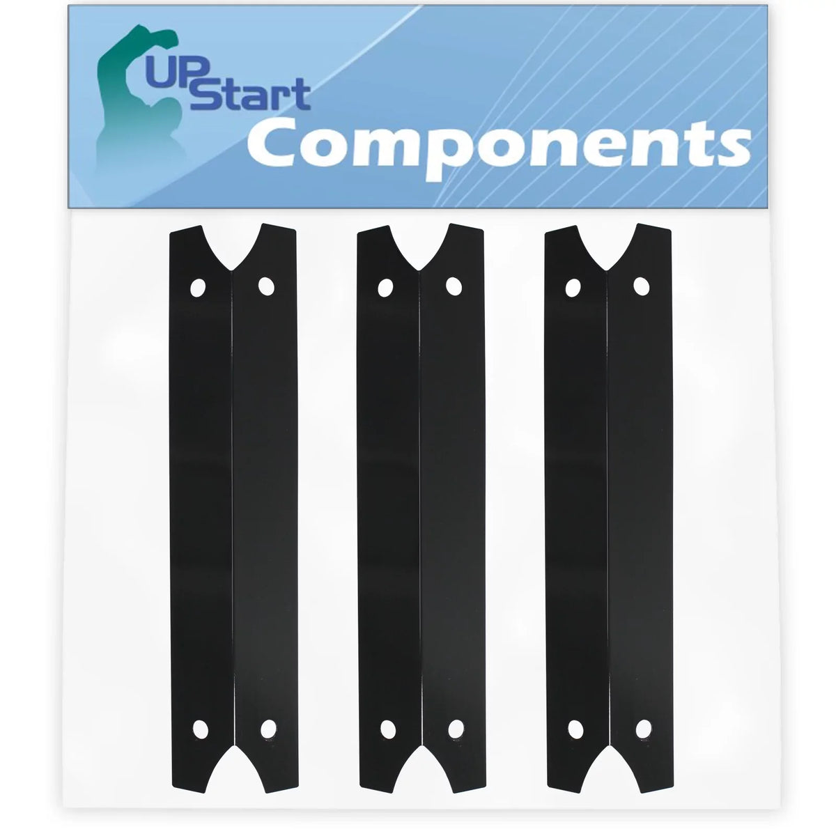 3-Pack BBQ Grill Heat Shield Plate Tent Replacement Parts for Charmglow 8106320B - matching Barbeque Porcelain Steel Flame Tamer, Flavorizer Bar, Vaporizer Bar, Burner shield 17 3/4"