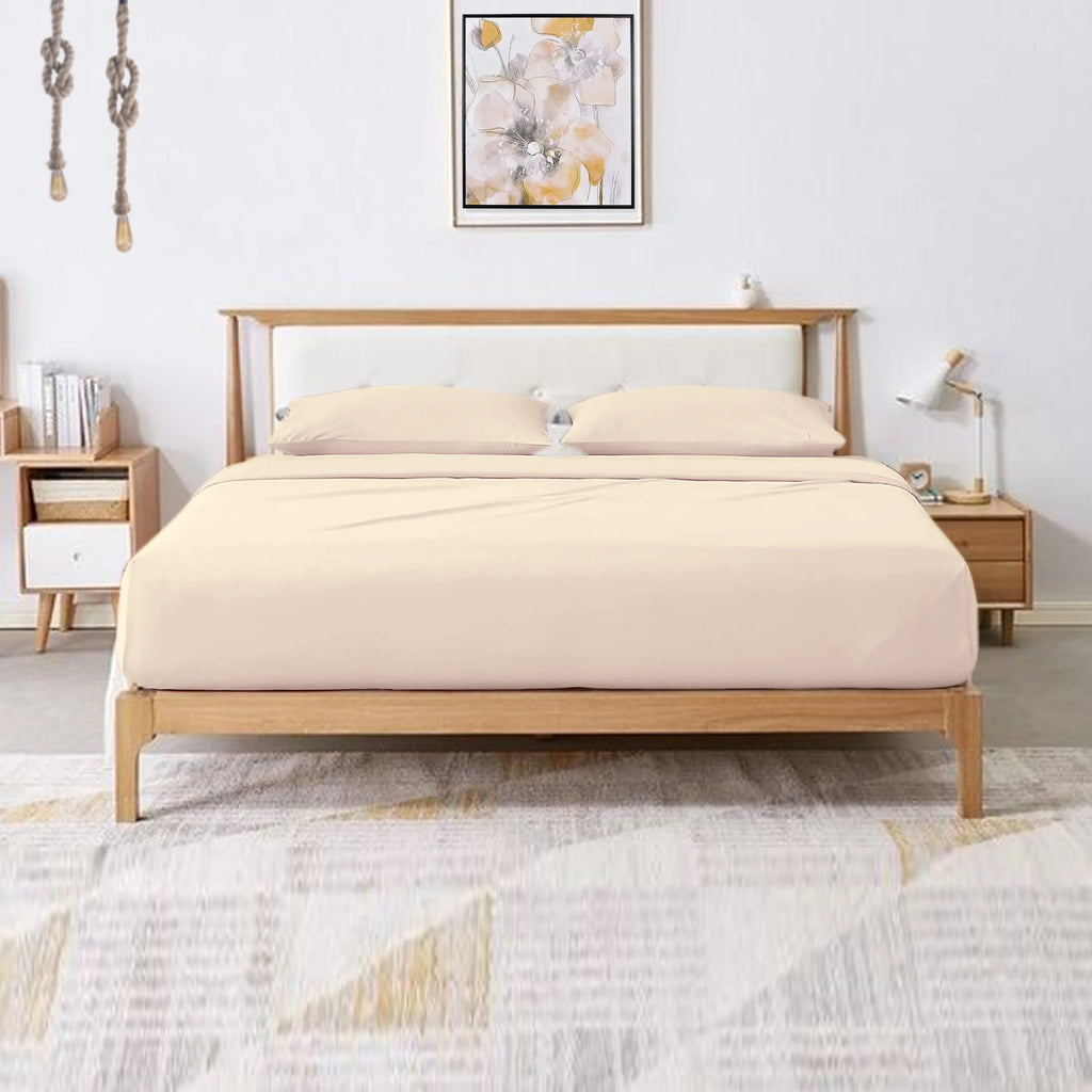 Hotel Brand 1000 Thread Count 6-Piece Extra Deep Pocket Super Soft Sheet Set Fit Upto 22 Inches Deep Pocket, Solid Pattern, 100% Egyptian Cotton @ 'hotellinen' (King, Ivory)