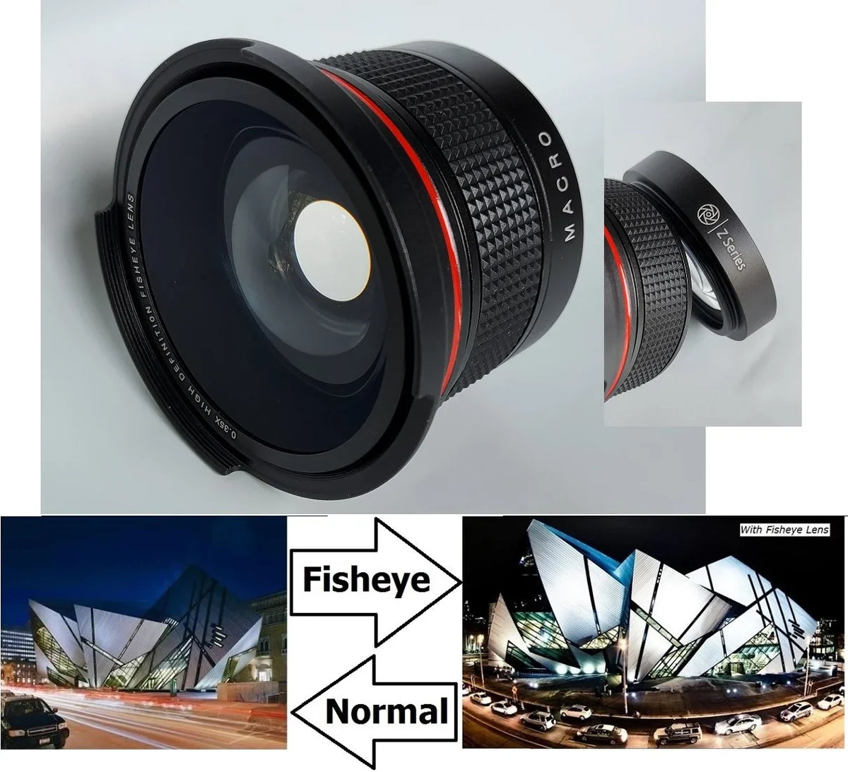 Ultra Super HD Panoramic Fisheye Lens For  HC-VX981K HC-WXF991 HCVX981