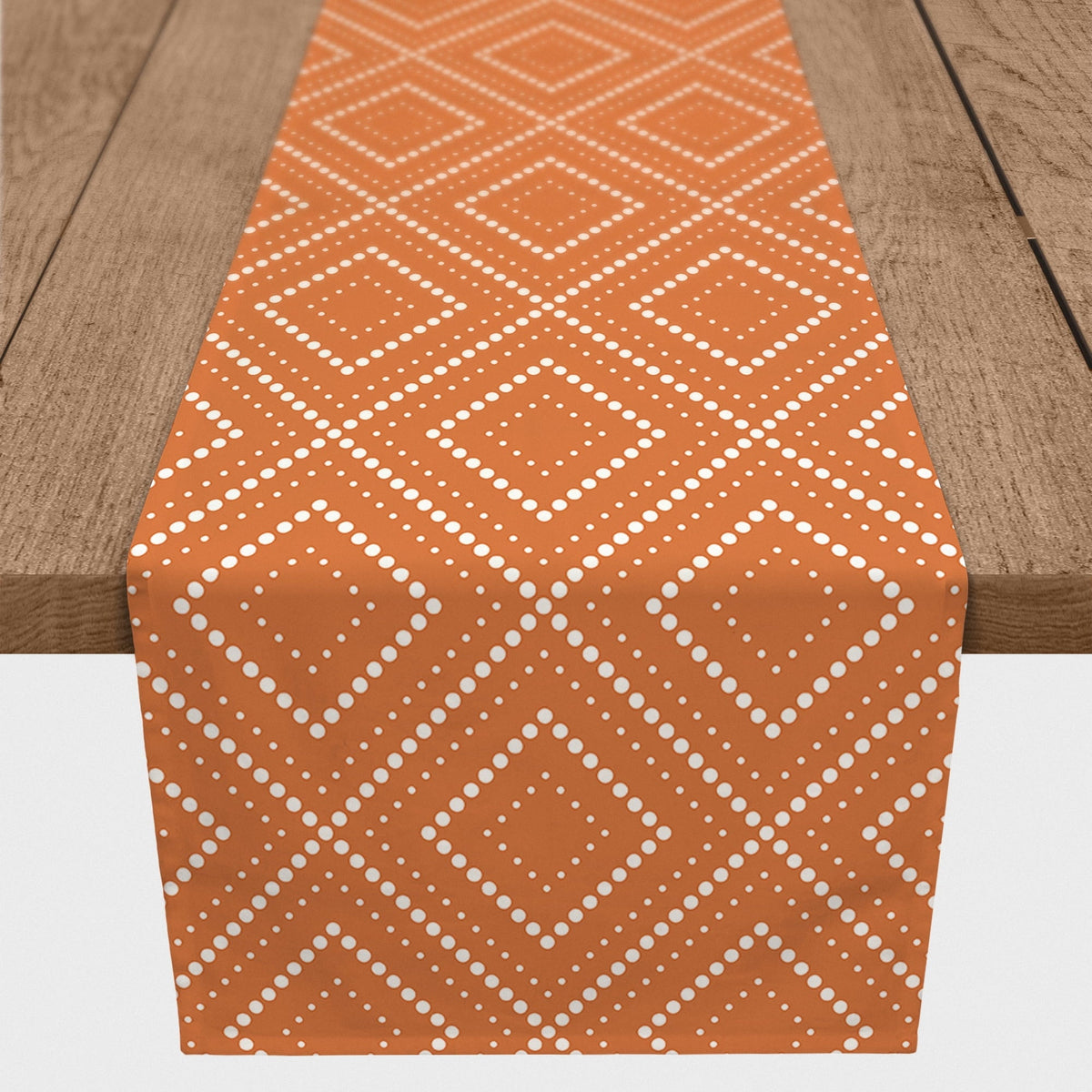 Creative Products Orange Diamond 16x72 Poly Twill Table Runner