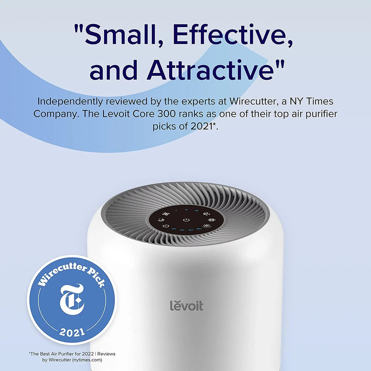 ft., Core 300-RAC, White. Levoit Air Purifier for Allergies and Asthma, Large Rooms Up to 547 sq