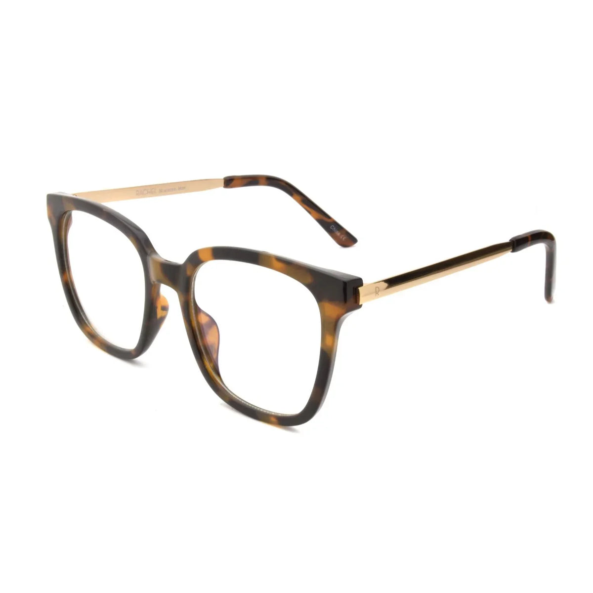 Rachel Rachel Roy Square Blue Light Blocking Glasses, Tortoise shell Frames
