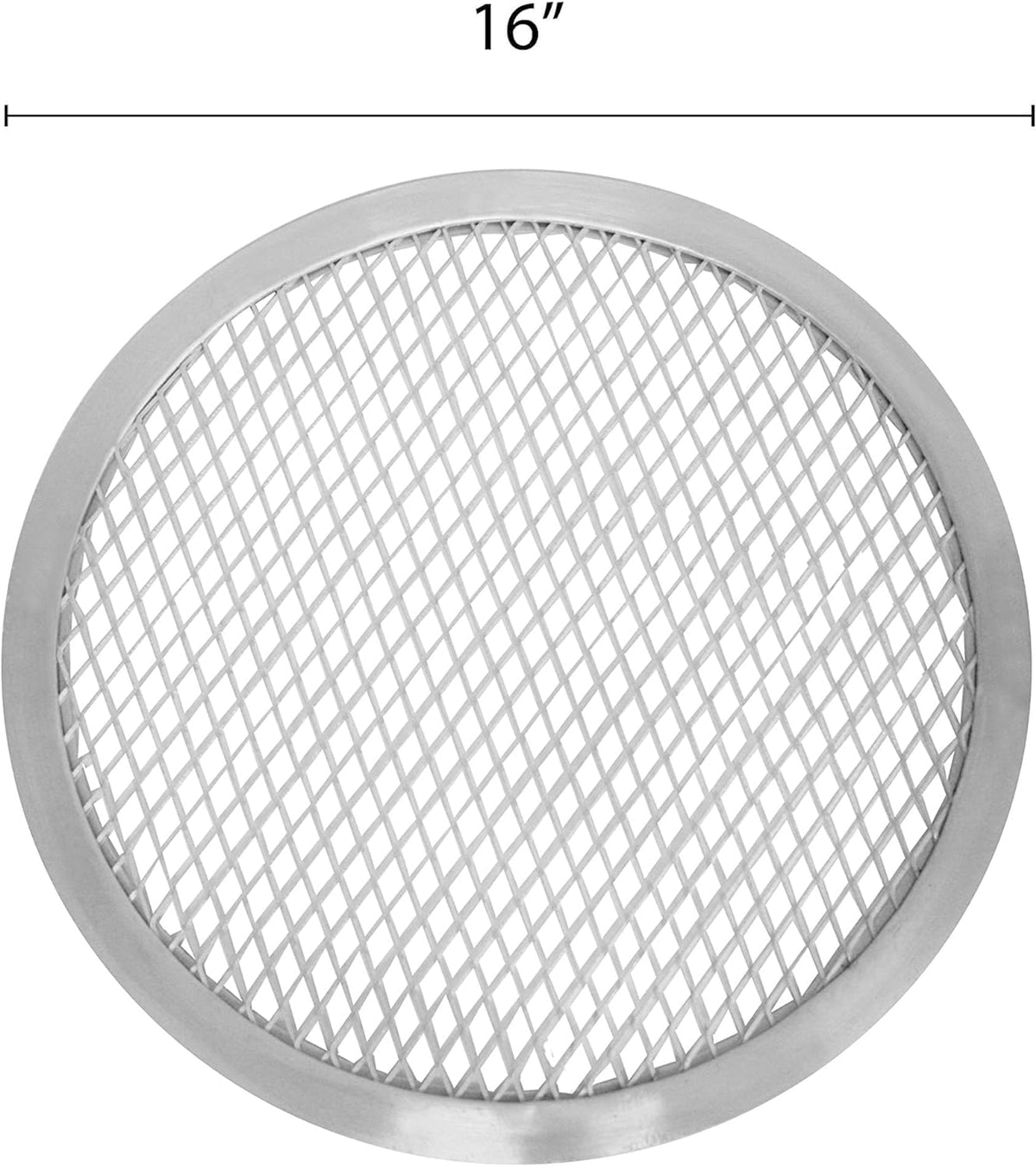 TrueCraftware- Set of 2 Aluminum 16” Pizza Baking Screen Seamless Rim- Bakeware Pizza Screen Round Pizza Pan Tray Round Baking Tray for Home Kitchen Pizzeria & Restaurants